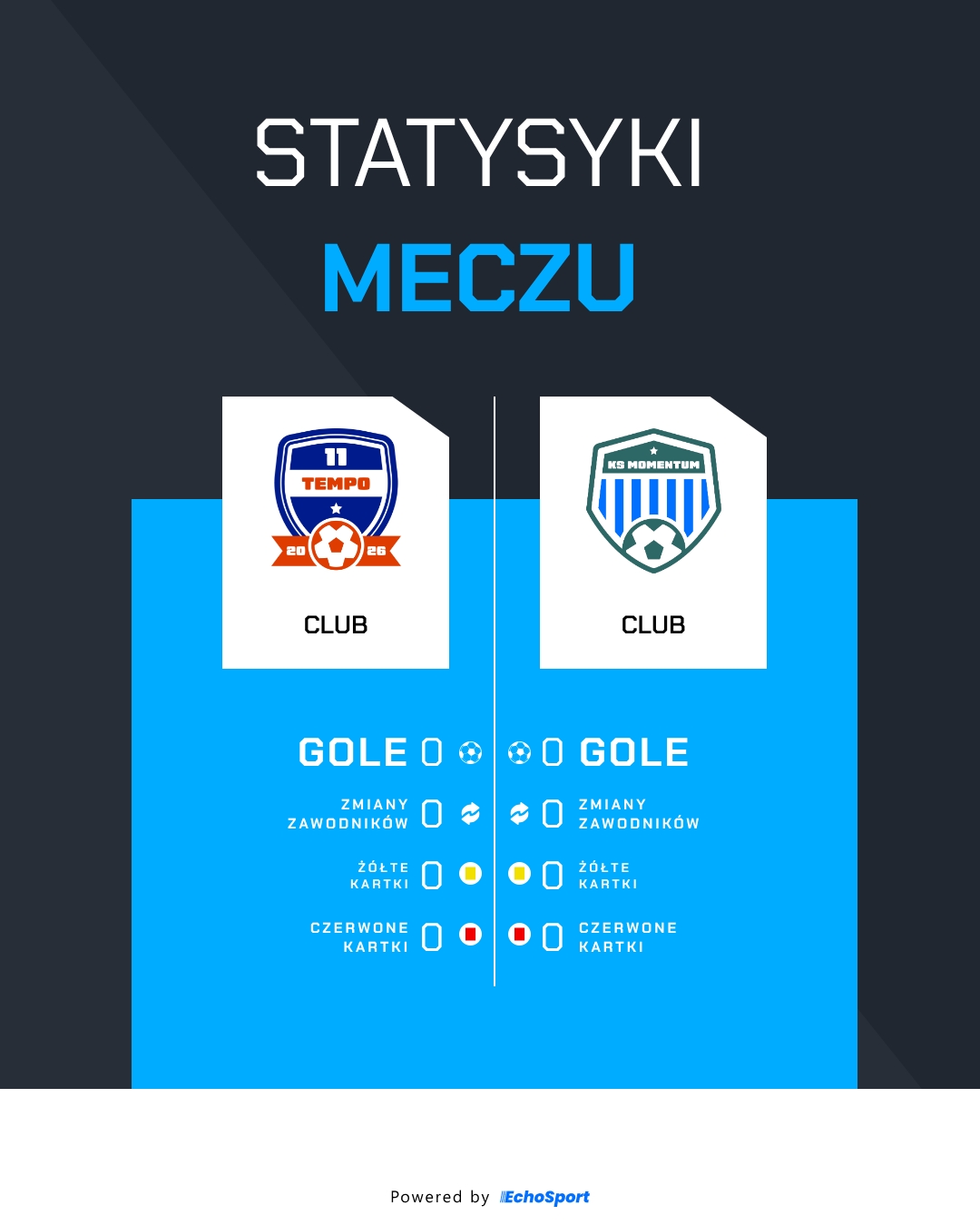 Przykładowa grafika statystyk meczu EchoSport